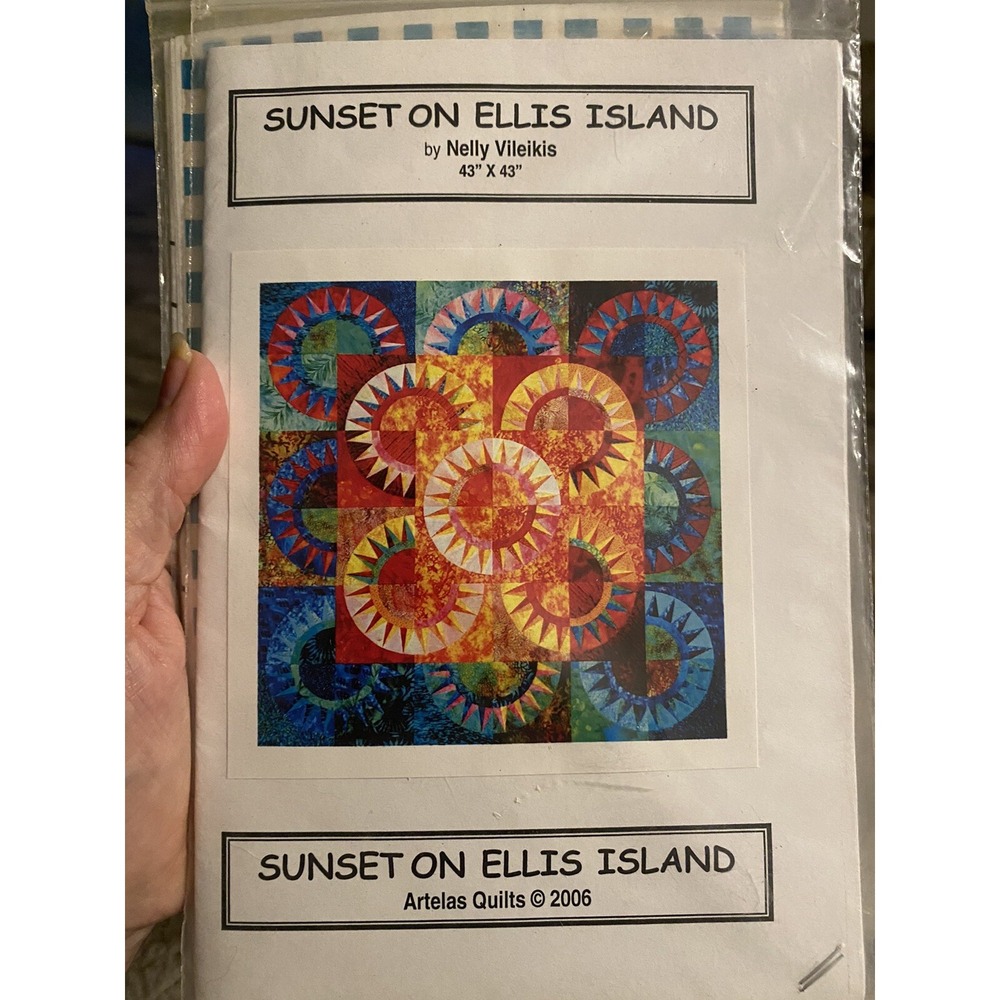 Sunset On Ellis Island Quilt Pattern 43 X 43 Artelas Quilts Nelly Vileikis 2006